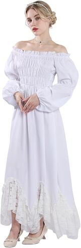 NSPSTT Victorian Dress Renaissance Costume Women Gothic Witch Dress Medieval Wedding Dress in Saudi Arabia