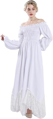 NSPSTT Victorian Dress Renaissance Costume Women Gothic Witch Dress Medieval Wedding Dress in Saudi Arabia