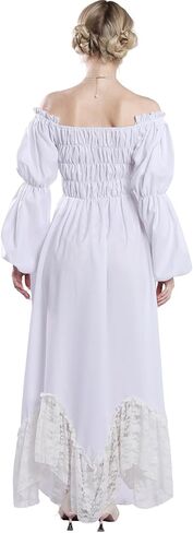 NSPSTT Victorian Dress Renaissance Costume Women Gothic Witch Dress Medieval Wedding Dress in Saudi Arabia