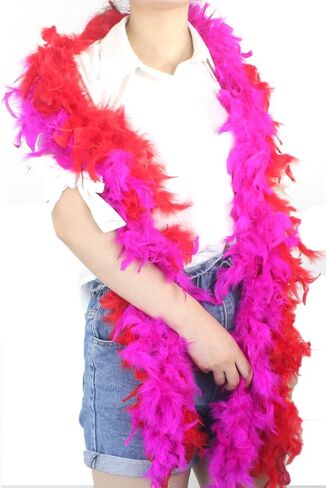 كوسيكا 6 قطع من بوا الريش الملونة بطول 6.5 قدم للنساء والفتيات لتزيين الحفلات التنكرية بالجملة، 6 قطع, 6 قطع in Kuwait