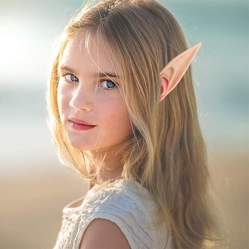 FRESHME Fairy Pixie Elf Ears - Medium and Long Style Cosplay Soft Pointed Ears Renaissance Party Christmas Halloween Custome Makeup Costume Accessories Elven Masquerade Vampire Fairy Ears (2 Pairs) in Saudi Arabia