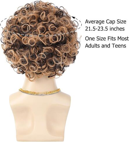 6pcs Set 70s 80s Disco wig Short Curly Synthetic Hair Afro Mens Wig for 60s Costume Cosplay Halloween Party in Kuwait