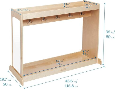 ECR4Kids Streamline Dress-Up Island, Costume Organizer, Natural in Saudi Arabia