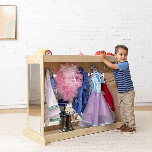 ECR4Kids Streamline Dress-Up Island, Costume Organizer, Natural in Saudi Arabia