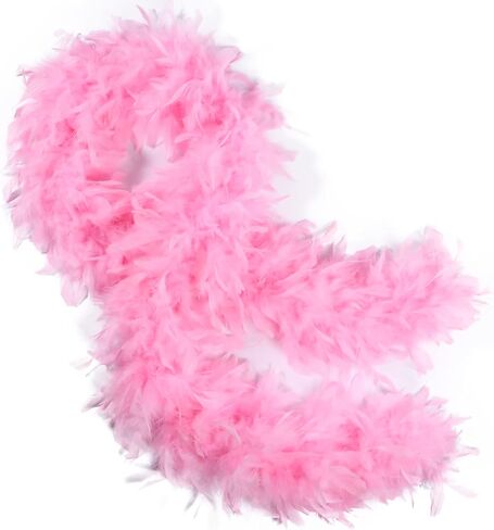 THARAHT 19 Color- 40/60g 2Yard Chandelle Feather Boa Dancing Wedding Party Halloween Costume Decoration Feathers boa in Kuwait