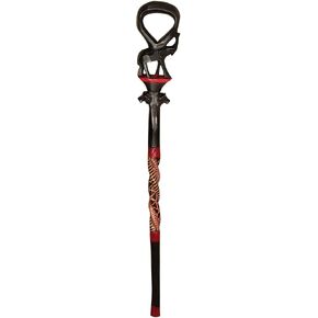 African Wood Decorative Walking Stick (Hand Made in Kenya)