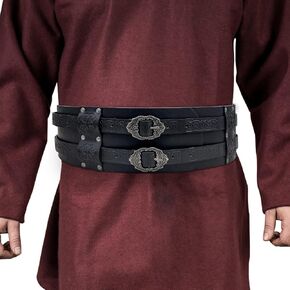 HiiFeuer Viking Wide Belt, Medieval Faux Leather Armor Belt Knight Corset Belt, LARP Costume in Saudi Arabia