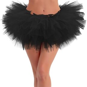 Tutus for Women 5 Layered Adult Tutu Skirts for Women Halloween Tutu for Womens 80s Costume Womens Fully Skirt Tulle Skirt in Saudi Arabia