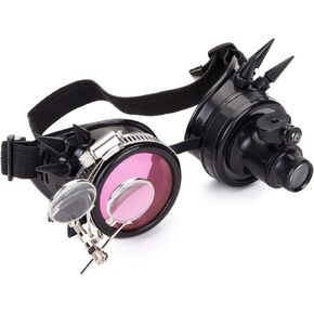 FOCUSSEXY Kaleidoscope Glasses Rave Crystal Prism Steampunk Goggle Fashion