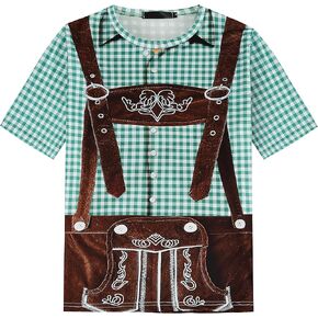 GRAJTCIN Men's Bavarian Oktoberfest Costume Short Sleeve T-Shirt in Kuwait