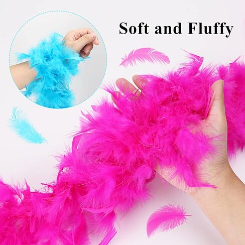 QUEFE 10 قطعة 6.6 قدم من الريش الملون للنساء والفتيات فستان مُصمم حسب الطلب لتزيين الحفلات بالجملة in Kuwait