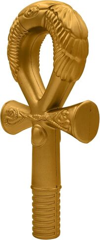 Nicky Bigs Novelties Adult Gold Ankh Cane Pharaoh Scepter Egyptian Staff Cosplay Halloween Costume Prop in Saudi Arabia