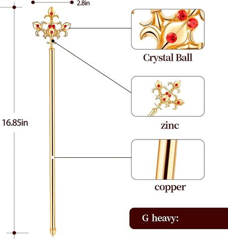 HAIQILIN Queen Scepter Wand Costume Sceptor for Party in Saudi Arabia