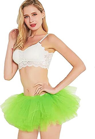 Women's Classic 5 Layered Tulle Tutu Skirt for Adult Teen Ballet Dance Skirts Dress Party Festival Costume in Saudi Arabia