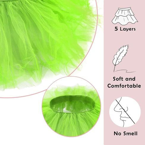 Women's Classic 5 Layered Tulle Tutu Skirt for Adult Teen Ballet Dance Skirts Dress Party Festival Costume in Saudi Arabia