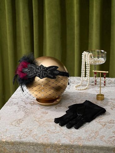 مجموعة إكسسوارات Sweet TV 1920s Great Gatsby للنساء، مجموعة إكسسوارات الأزياء التنكرية لعصابة رأس Flapper 1920s in Kuwait
