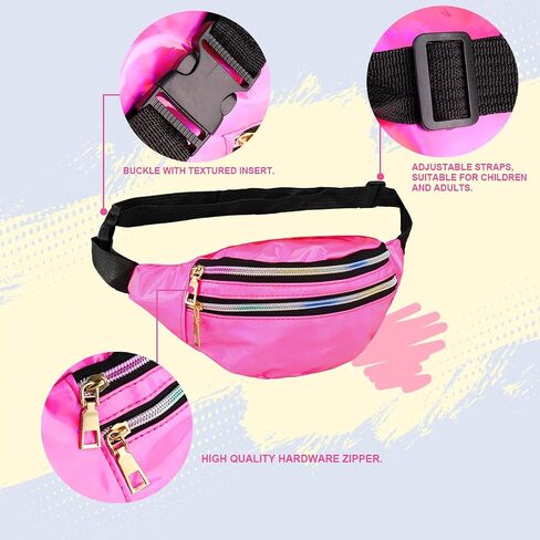 WILDPARTY 80s Costume Accessories for Women, T-Shirt Tutu Fanny Pack Headband Earring Necklace Fishnet Gloves Legwarmers 80s Party Halloween outfit for Women 24PCS (Pink M) in Kuwait