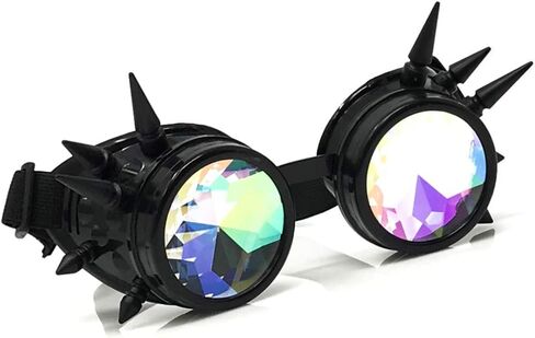 Umbrellalaboratory كريستال قوس قزح المشكال الهذيان نظارات Steampunk نظارات وتتسابق الملحقات in Kuwait