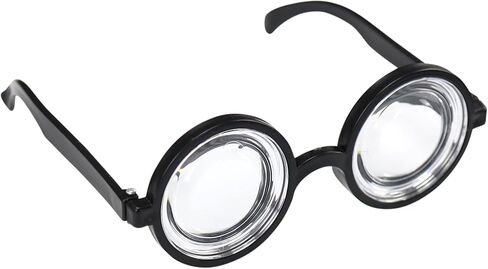 Iconikal Thick Lens Nerd Dress-Up Costume Glasses, Small, Black in Saudi Arabia