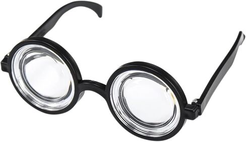 Iconikal Thick Lens Nerd Dress-Up Costume Glasses, Small, Black in Saudi Arabia