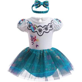 Szytypyl Princess Costumes Bodysuit Outfit for Baby Infant Romper Jumpsuit With Headband