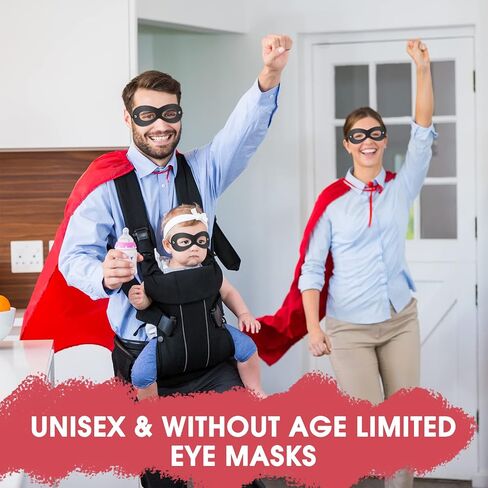 FUNDUODUO AIMIKE Superhero Mask, Black Eye Mask Costume Soft Felt Mask, Halloween Half Mask Adjustable, Party Favors for Kids in Saudi Arabia