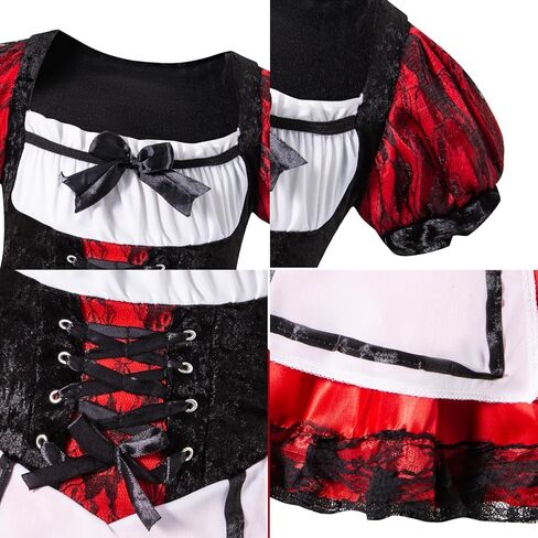 Yruiz Baby Girls' Little Red Riding Hood Costume 3PCS Halloween Christmas Skirt Set with Cloak in Kuwait