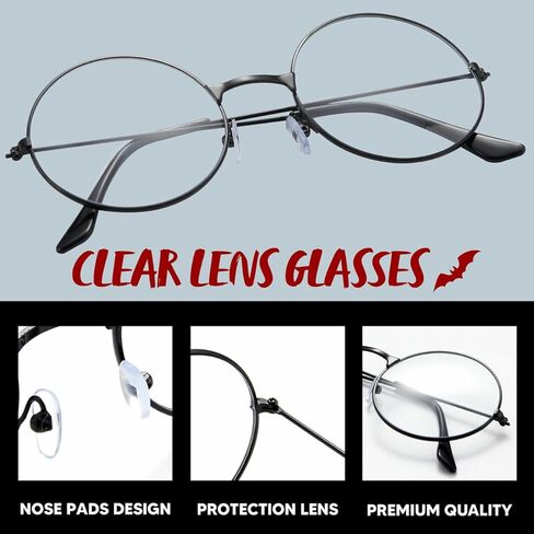 Spooktacular Creations Halloween Wizard Glasses كبار السن من الرجال ذوي السلك الدائري إكسسوارات النظارات للرجال والنساء في الهالوين، دعائم أزياء الهالوين in Kuwait