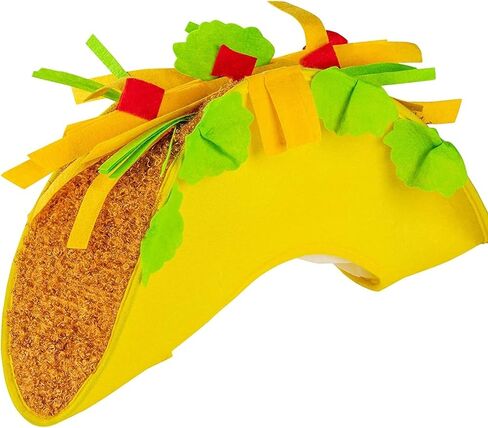 Juvale Plush Fiesta Taco Hat for Taco Tuesday, Halloween Costume, Cinco de Mayo Accessory (Adult Size) in Saudi Arabia