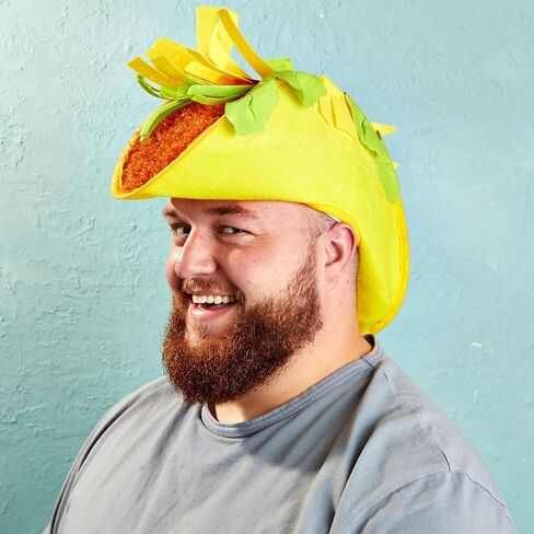 Juvale Plush Fiesta Taco Hat for Taco Tuesday, Halloween Costume, Cinco de Mayo Accessory (Adult Size) in Saudi Arabia