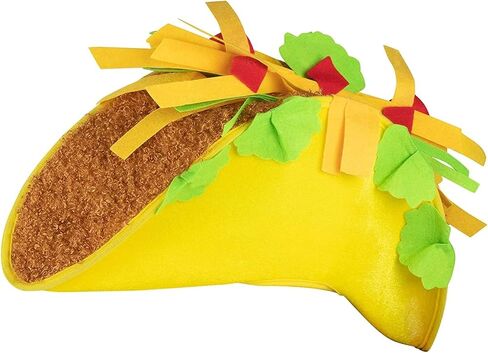 Juvale Plush Fiesta Taco Hat for Taco Tuesday, Halloween Costume, Cinco de Mayo Accessory (Adult Size) in Saudi Arabia