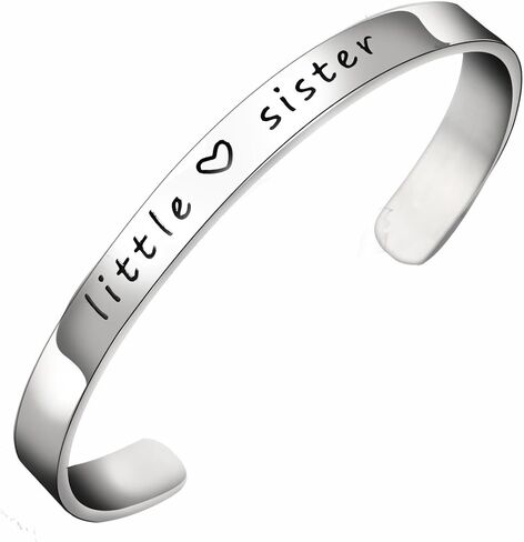 BESPMOSP Big Sis Middle Sis Little Sis Sister Cuff Bangle Bracelet Family Friend Gift for Women Girls in Kuwait