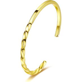 مجوهرات UNY JEWEL تدلي ببيان نصف سلك كابل ملتوي نصف سوار الكفة يجعل مظهرًا أنيقًا