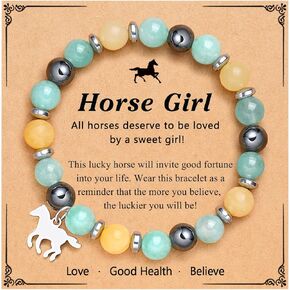DiRikiss Horse Gifts for Girls Horse Bracelets Birthday Christmas Gifts for Girls Horse Lover Women Daughter Granddaughter Niece