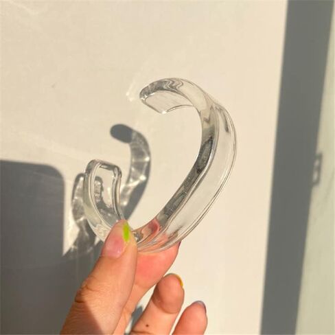 سوار مفتوح من الراتنج الأكريليك الملون خفيف الوزن وشفاف وسميك ورقيق وواسع الوجه من الراتنج الأكريليك للنساء والفتيات مجوهرات الأزياء in Kuwait