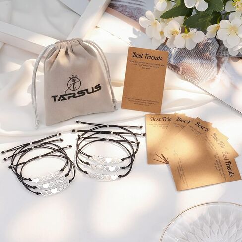 Tarsus 2/3/4/5 قطعة أفضل صديق أساور الصداقة Bff مطابقة المسافة سوار على شكل قلب هدايا للنساء الفتيات في سن المراهقة الرجال in Kuwait