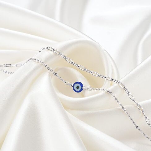 Tarsus Gold Plated Evil Eye Bracelet/Anklets Layered Amulet Nazar for Women Girls in Kuwait
