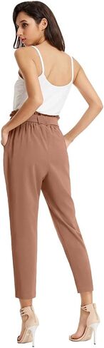 GRACE KARIN Women's Paper Bag Waist Pants Slim Fit Casual Office Pencil Pants in Kuwait