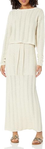 تنورة ماكسي ماكايلا كروشيه للسيدات من The Drop in Kuwait