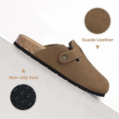 شبشب Xiakolaka النسائي من Boston Clogs بإبزيم قابل للتعديل سهل الارتداء على وسادة قدم من الفلين in Kuwait