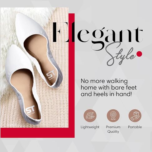 Foldable Flats for women, Casual Business Shoes for Travel, Office, Events in Saudi Arabia