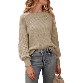 PRETTYGARDEN Women's 2024 Winter Pullover Sweater Casual Long Sleeve Crewneck Loose Chunky Knit Jumper Tops Blouse in Kuwait