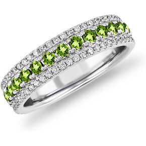 JewelryGift Choose Your Color Gemstone Eternity Band Ring 925 Sterling-Silver Chakra Healing Birthstone Solitaire Engagement Rings Gift for Wedding or Anniversary Womens and Girls Size US 4 to 13