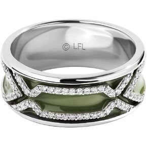 Jewelili Star Wars™ Fine Jewelry Boba Fett™ Women's Ring 1/5 Ct.Tw. Diamonds, Enamel, Sterling Silver in Saudi Arabia
