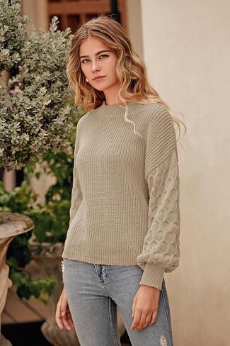PRETTYGARDEN Women's 2024 Winter Pullover Sweater Casual Long Sleeve Crewneck Loose Chunky Knit Jumper Tops Blouse in Kuwait
