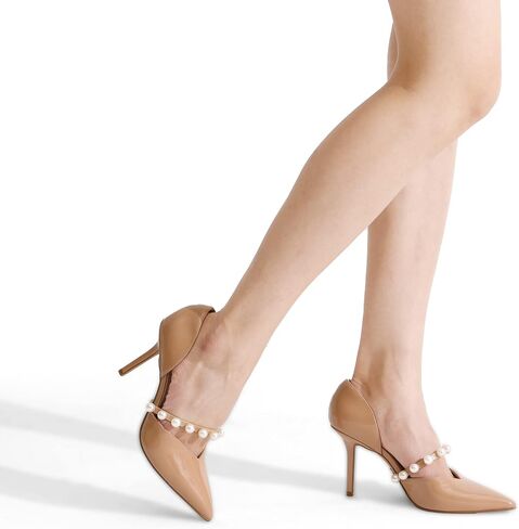 DREAM PAIRS Women's Closed Toe High Heels Stiletto Pointed Toe Strappy Pearl Elegant D'Orsay Dress Wedding Party Pumps Shoes in Saudi Arabia