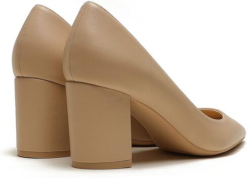 JOY IN LOVE Women's Pointed Toe Chunky Block Heel Pumps | 2.5" Block Heels, Comfortable Dress Shoes, Ideal for Office Work, Formal Events, Party and Wedding in Kuwait