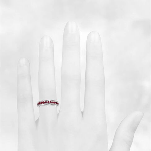 JewelryGift اختر اللون الخاص بك من الأحجار الكريمة خاتم الخلود 925 من الفضة الاسترليني شقرا الشفاء جوهرة الميلاد سوليتير خواتم الخطبة هدية لحفلات الزفاف أو الذكرى السنوية للنساء والفتيات مقاس الولايات المتحدة من 4 إلى 13 in Kuwait
