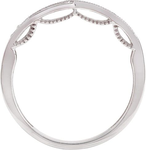 مختبر مذهب نمت الماس 1/10 قيراط. تي دبليو. وخاتم من الفضة الاسترليني قابل للتكديس in Kuwait