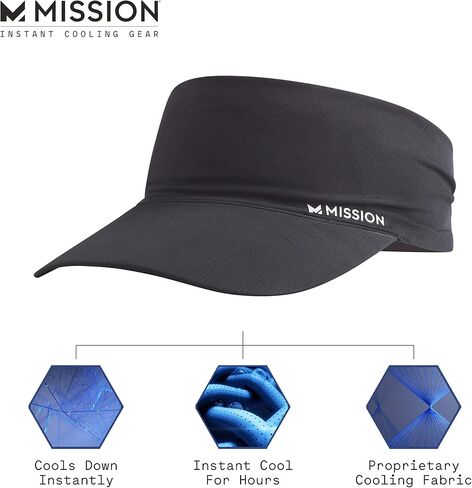 MISSION Cooling Stretchy Visor - Unisex Visor Hat for Men and Women, No Slip Band, UPF 50 Sun Protection Visor in Saudi Arabia